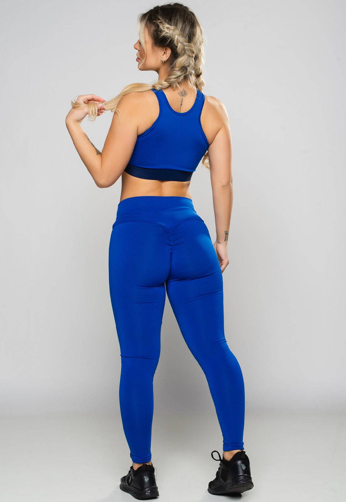 Calça Legging Empina Bumbum Suplex Azul - MVB MODAS