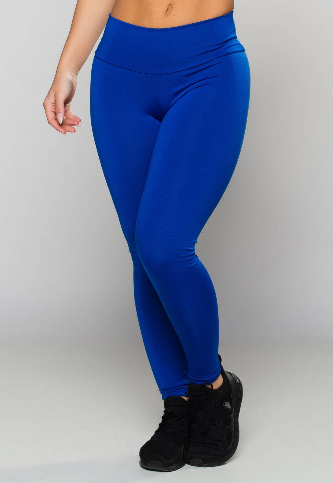 Calça Legging Empina Bumbum Suplex Azul - MVB MODAS