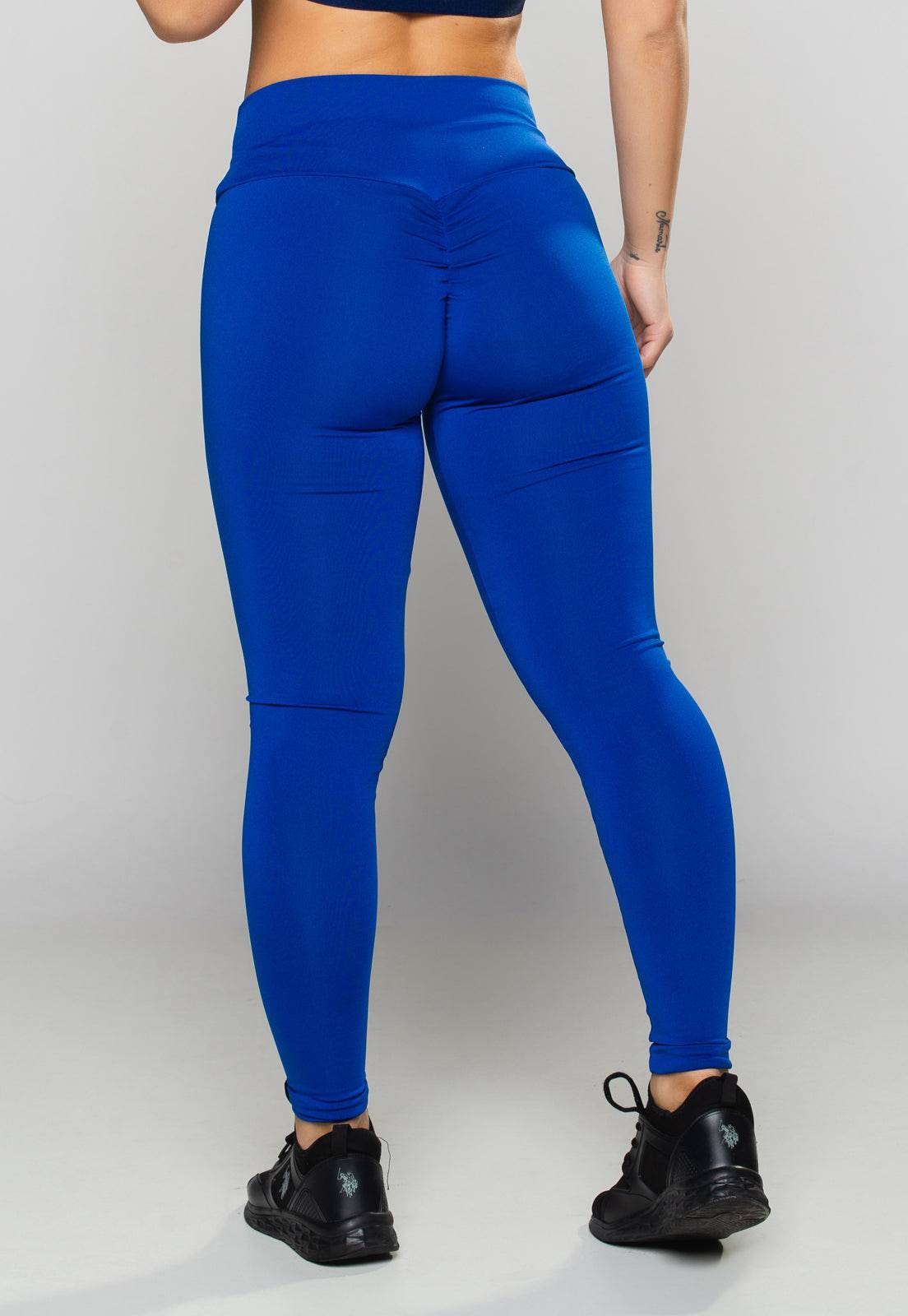 Calça Legging Empina Bumbum Suplex Azul - MVB MODAS