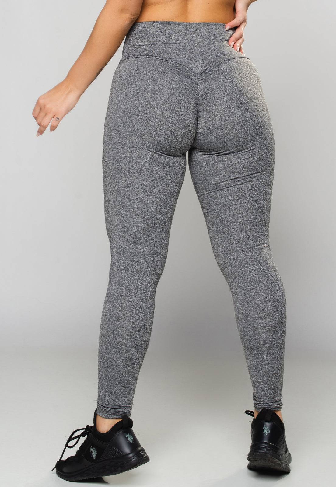 Calça Legging Empina Bumbum Suplex Cinza - MVB MODAS