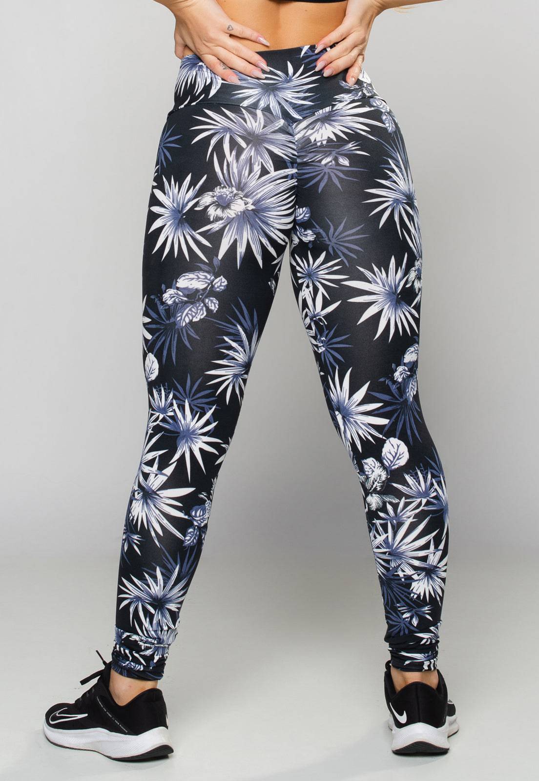 Calça Legging Empina Bumbum Suplex Flora - MVB MODAS