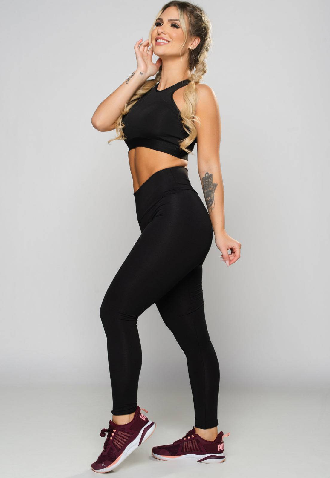 Calça Legging Empina Bumbum Suplex Preto - MVB MODAS