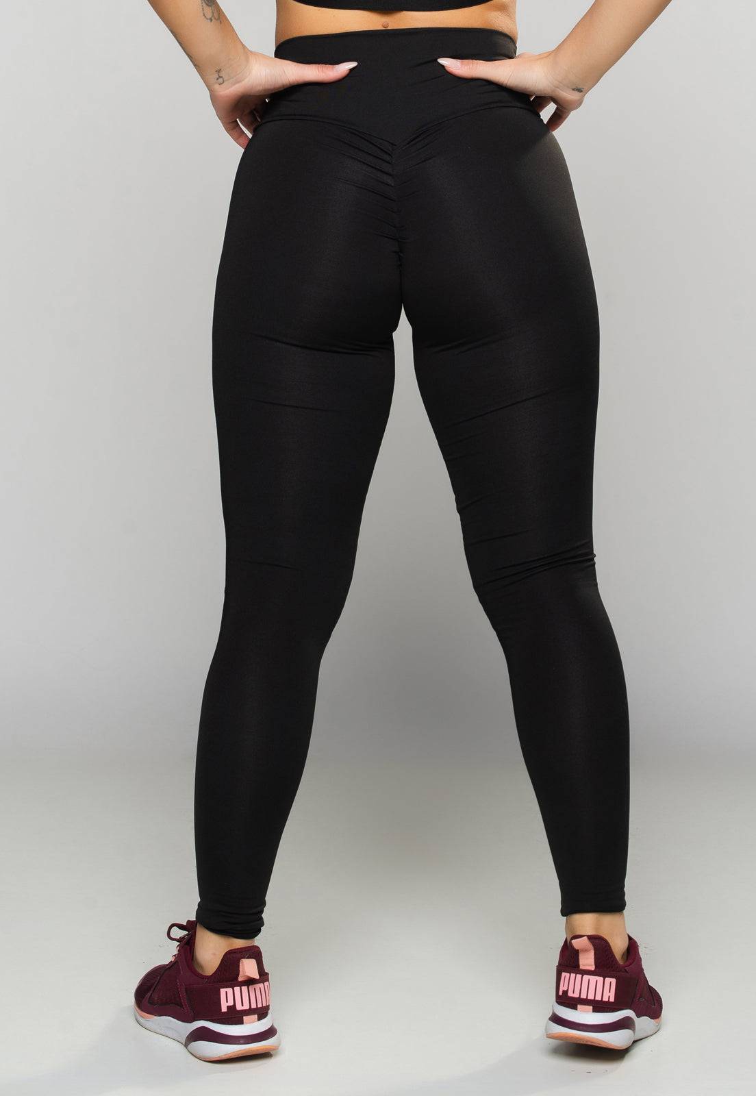 Calça Legging Empina Bumbum Suplex Preto - MVB MODAS