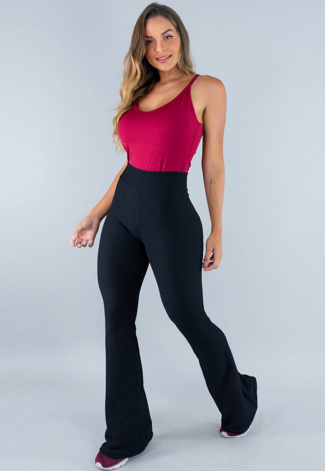 Calça Flare Pantalona Bolha Cinza - MVB MODAS