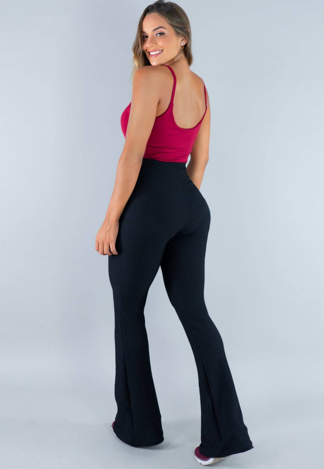 Calça Flare Pantalona Bolha Cinza - MVB MODAS