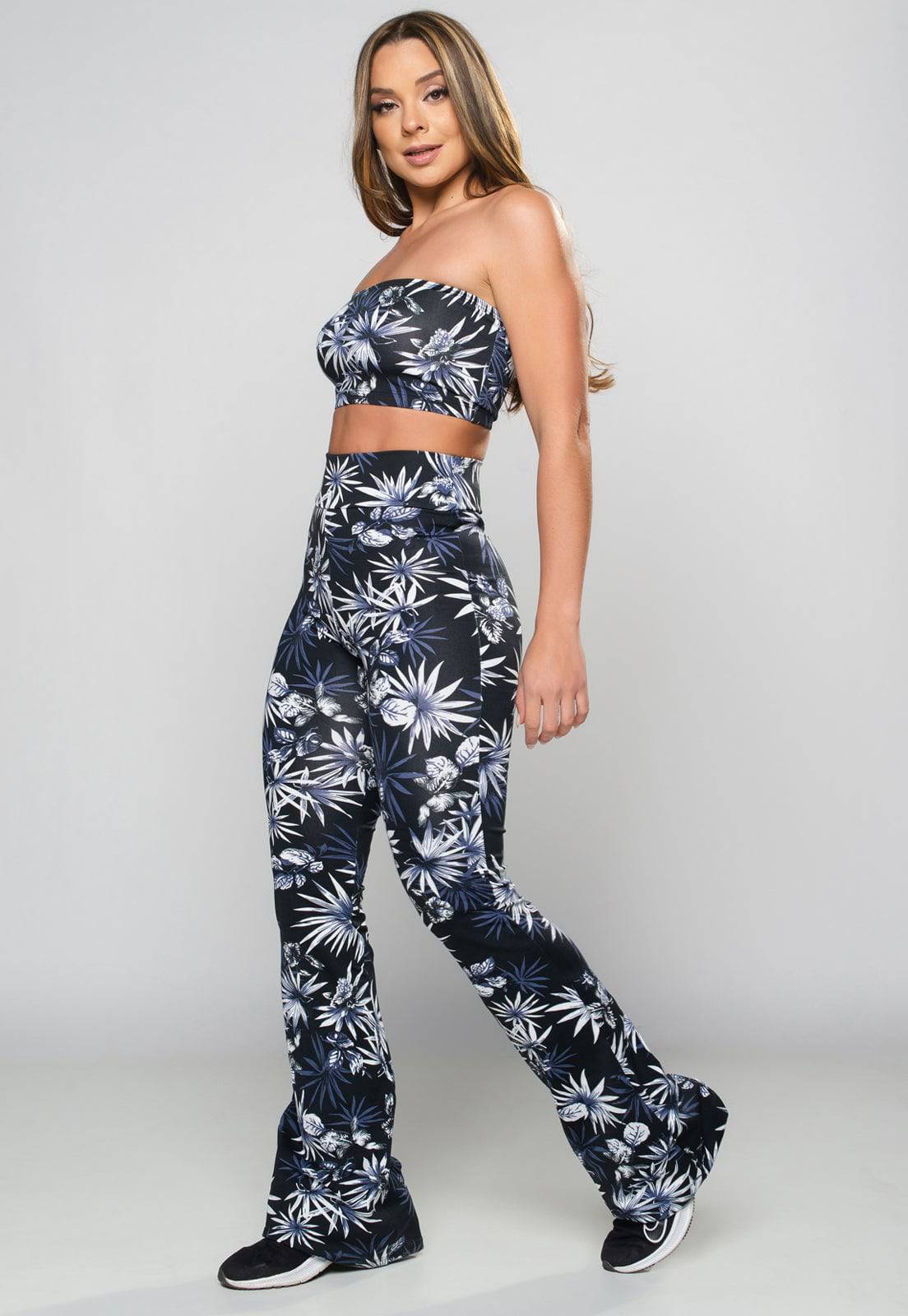 Calça Flare Pantalona Cintura Alta Mandala - MVB MODAS