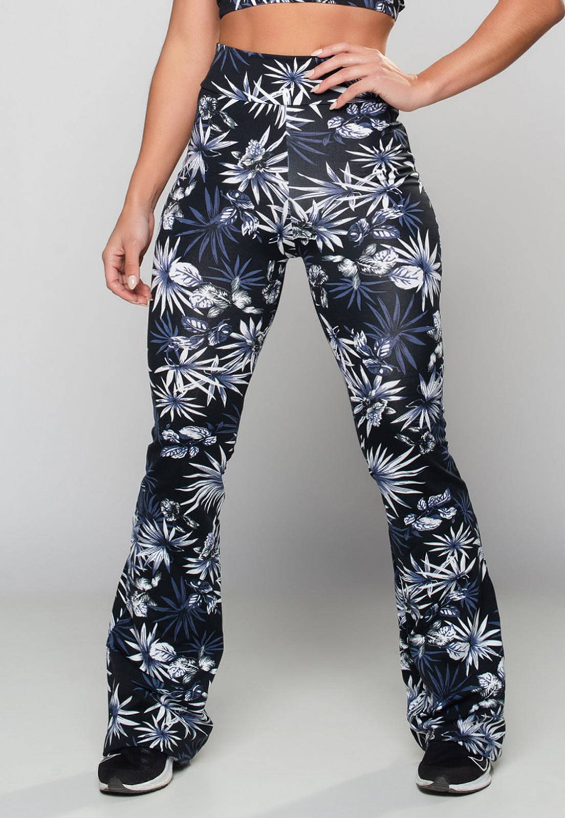 Calça Flare Pantalona Cintura Alta Mandala - MVB MODAS