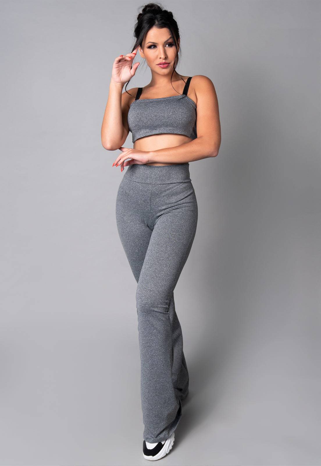 Calça Flare Pantalona Cintura Alta Mandala - MVB MODAS