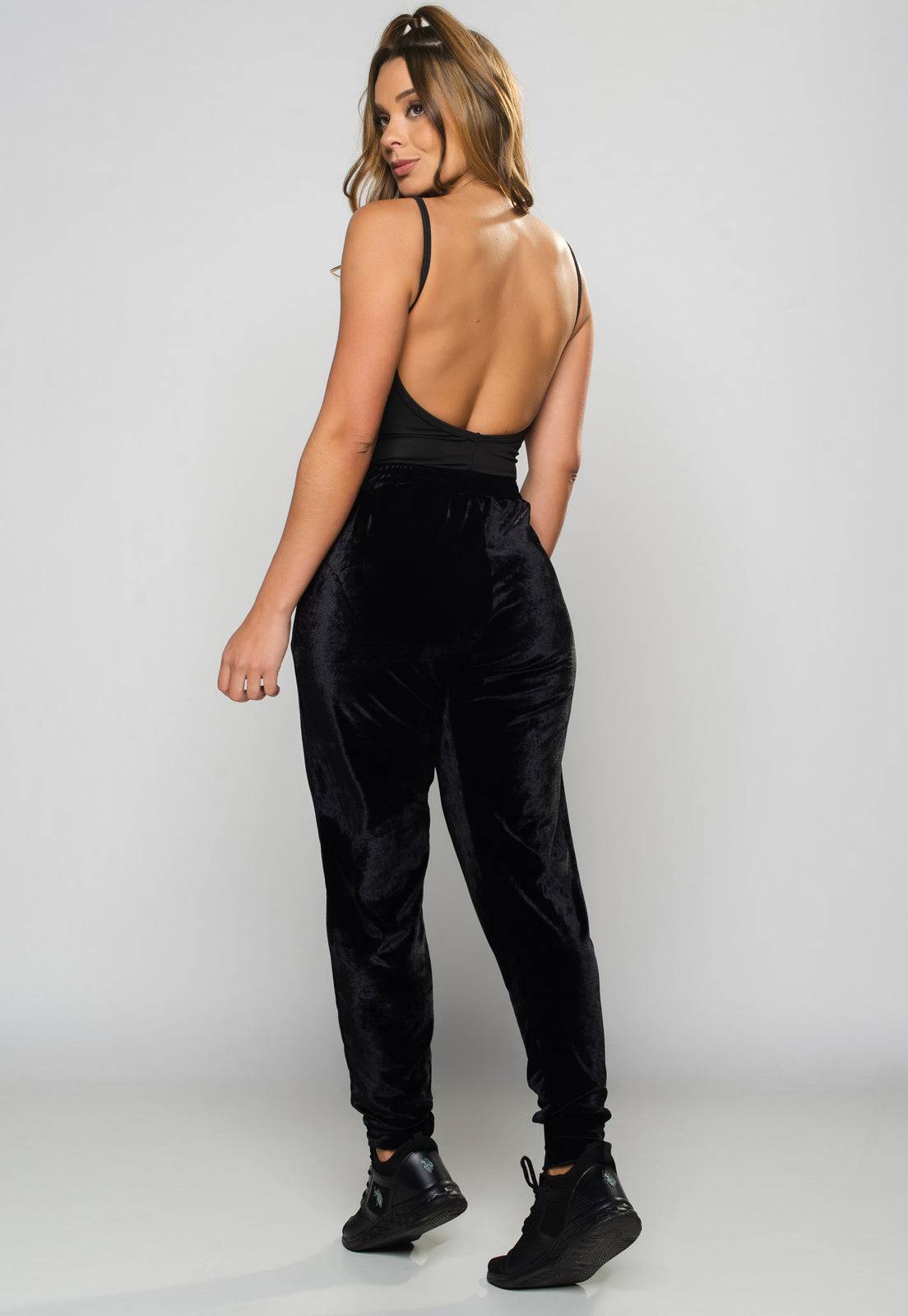 Calça Jogger Veludo Vinho - MVB MODAS