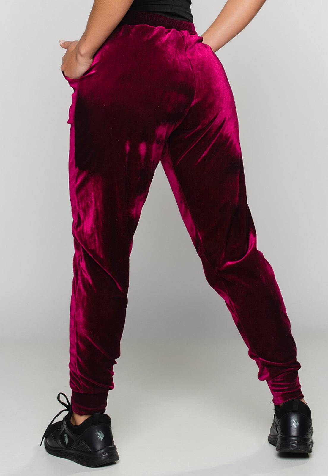 Calça Jogger Veludo Vinho - MVB MODAS