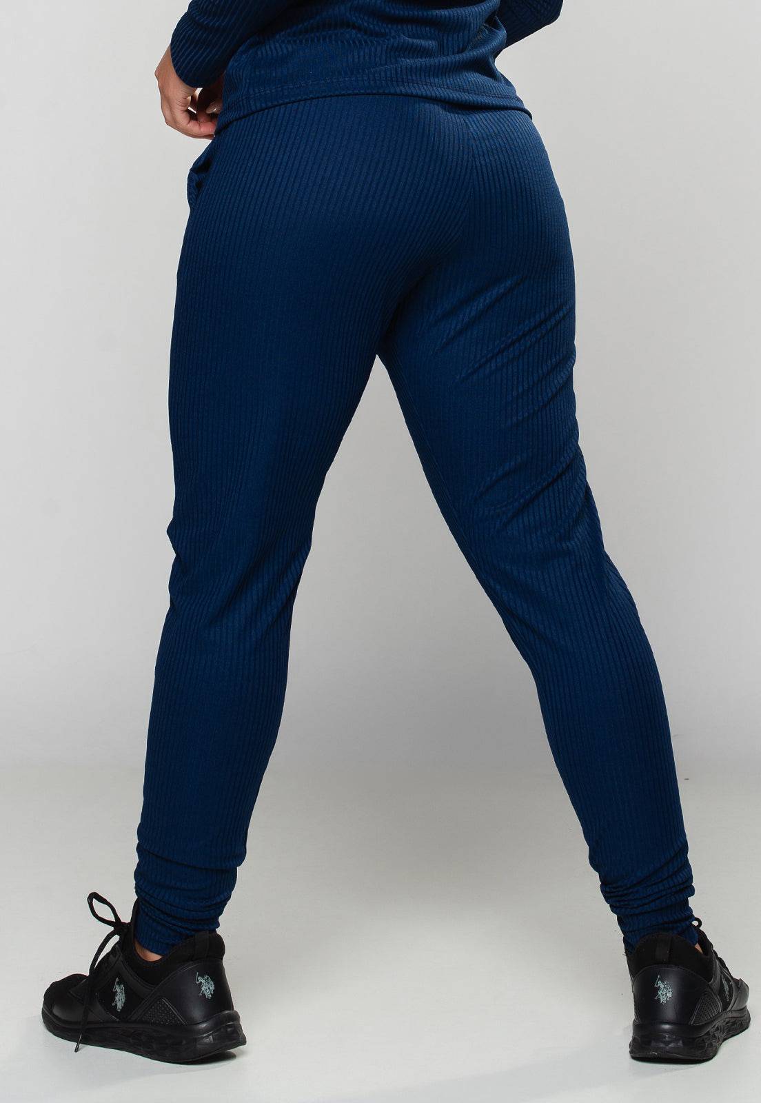 Calça Jogger Canelada Azul - MVB MODAS