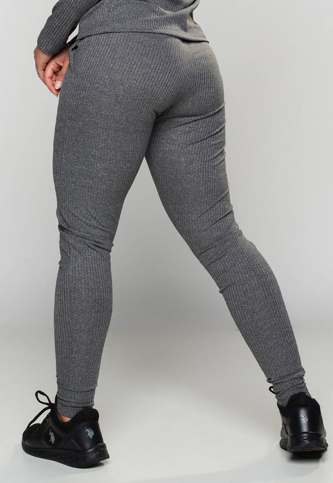 Calça Jogger Canelada Cinza - MVB MODAS