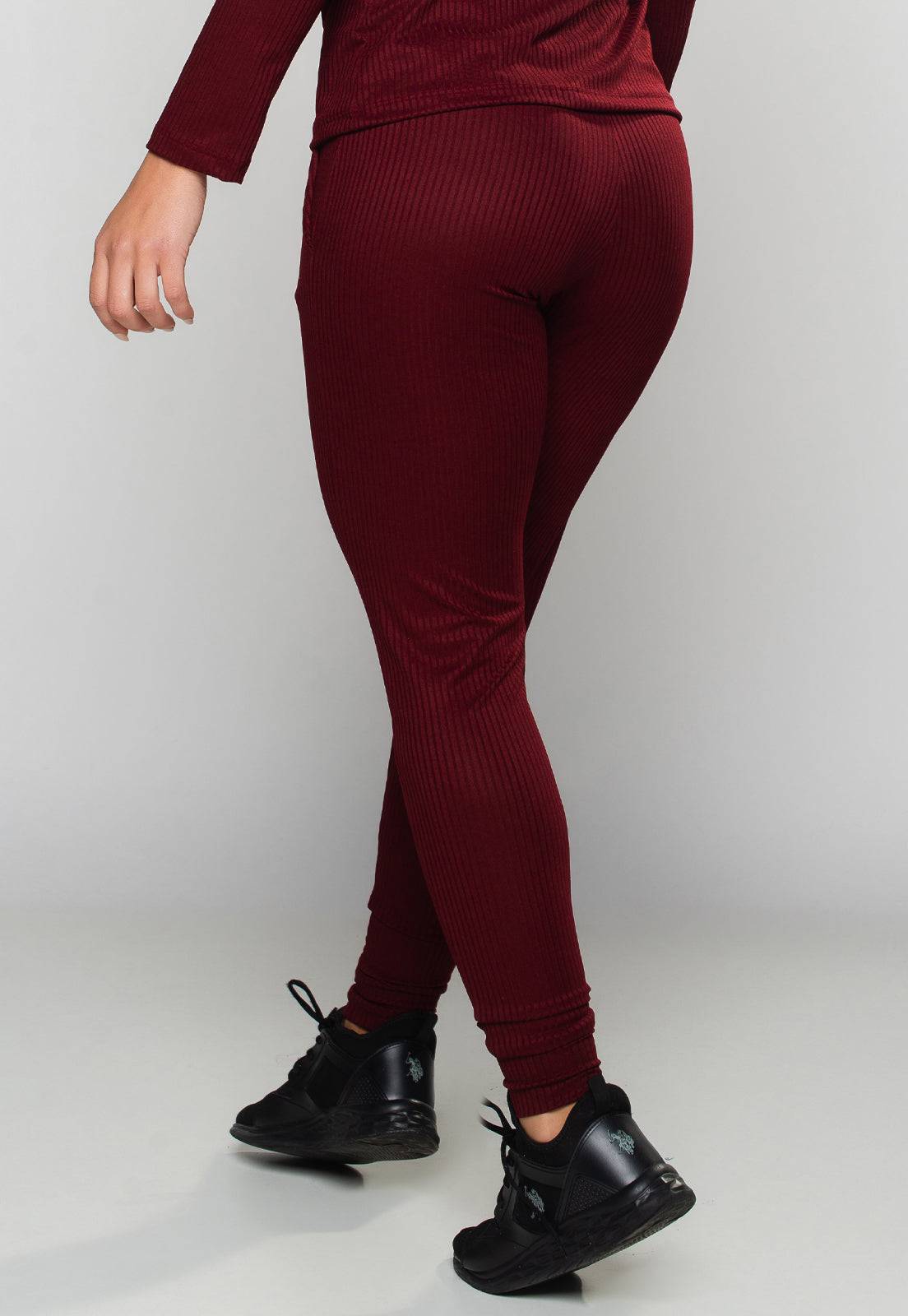 Calça Jogger Canelada Vinho - MVB MODAS