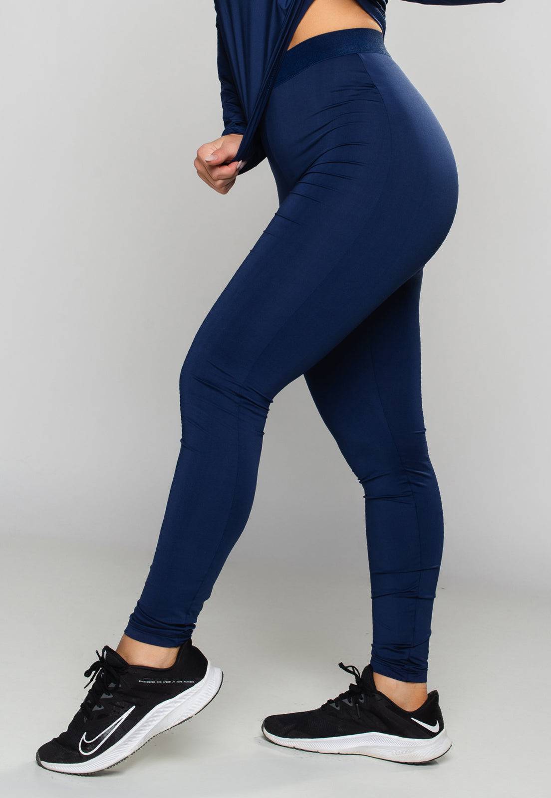 Calça Térmica Feminina Segunda Pele Proteção Uv 50+ Azul - MVB MODAS