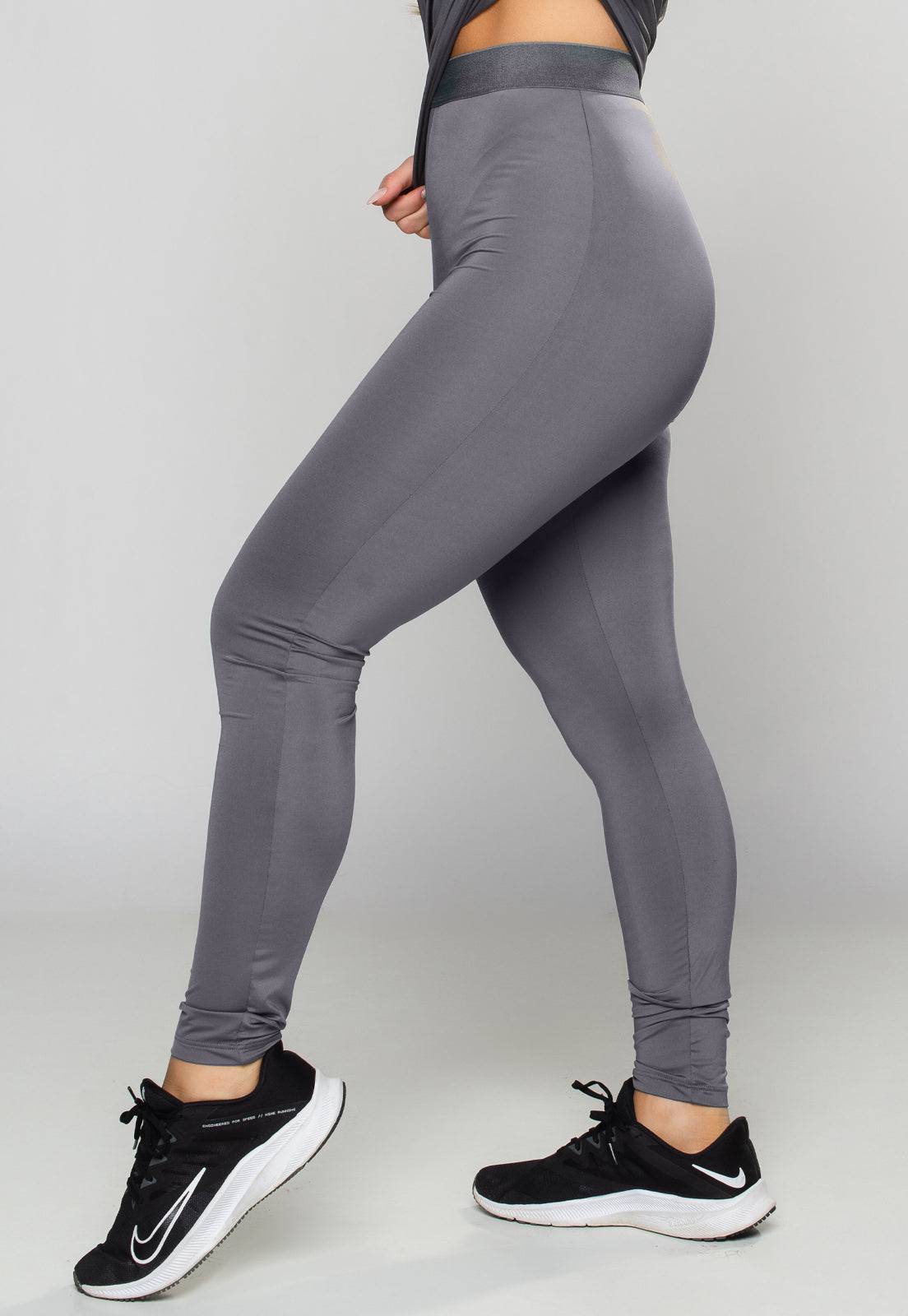 Calça Térmica Feminina Segunda Pele Proteção Uv 50+ Cinza - MVB MODAS