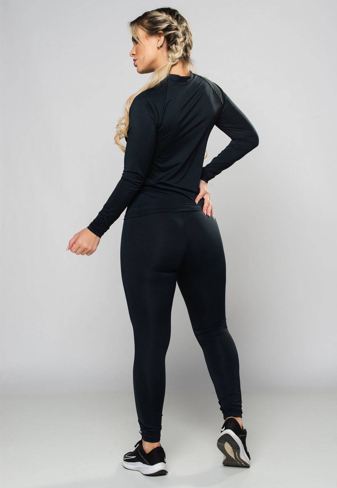 Calça Térmica Feminina Segunda Pele Proteção Uv 50+ Preto - MVB MODAS