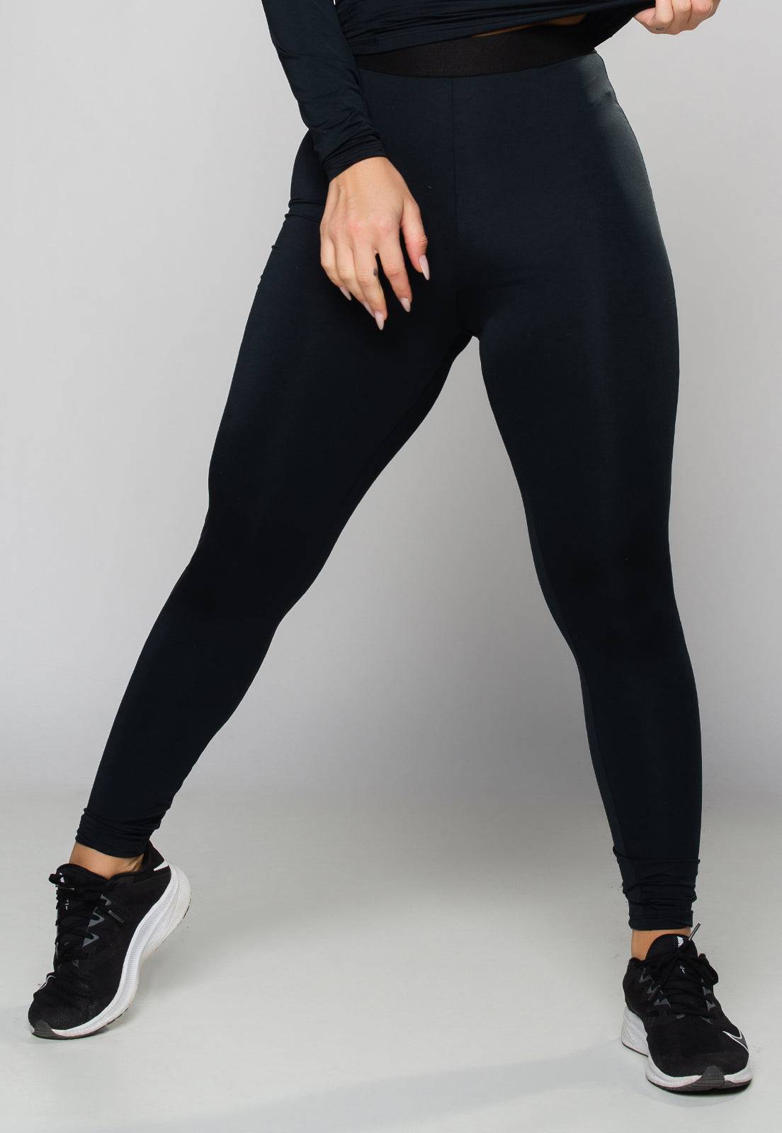 Calça Térmica Feminina Segunda Pele Proteção Uv 50+ Preto - MVB MODAS