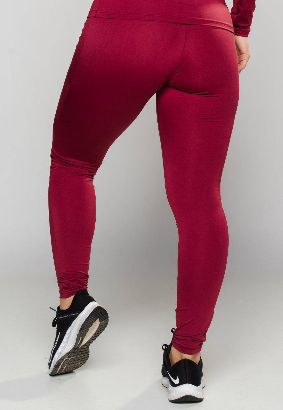 Calça Térmica Feminina Segunda Pele Proteção Uv 50+ Vinho - MVB MODAS