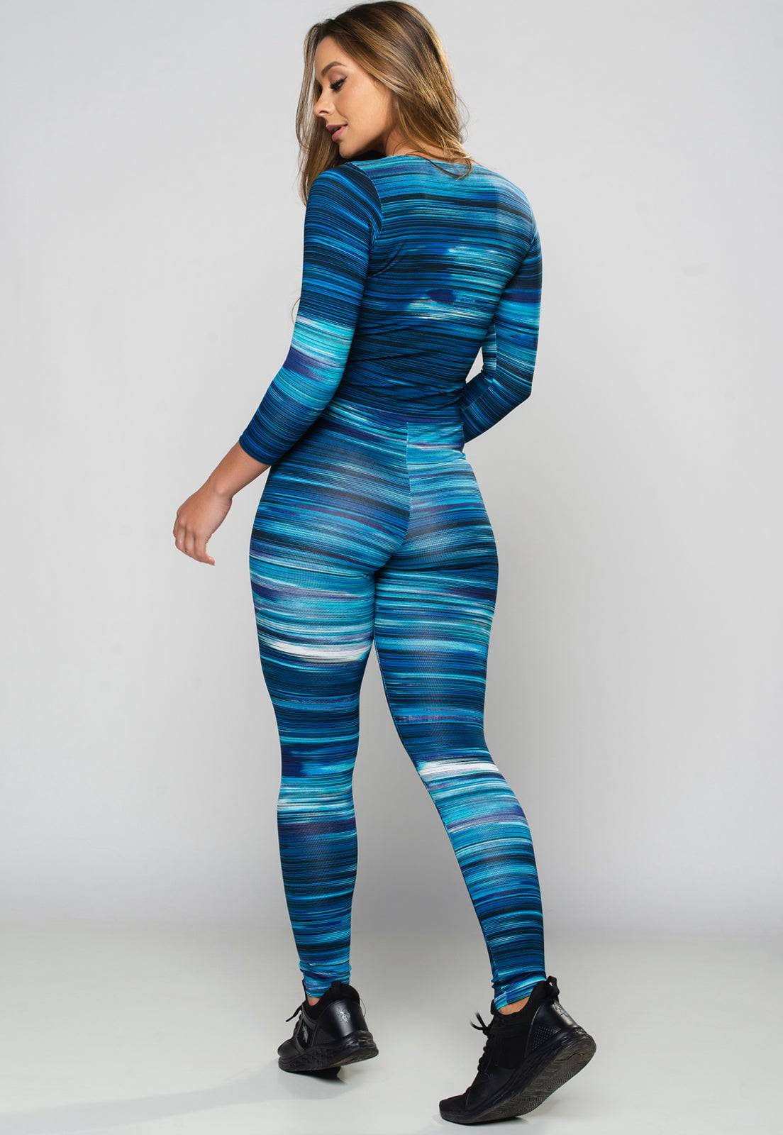 Macacão Longo Manga 3/4 Costa Fechada Mandala - MVB MODAS