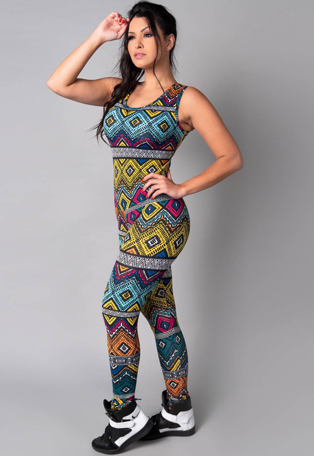 Macacão Longo Costa Nua Étnico - MVB MODAS