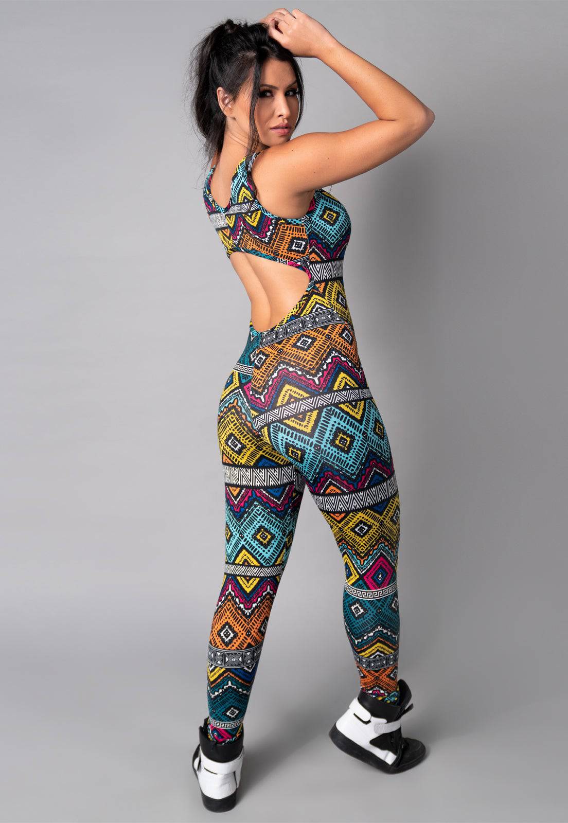 Macacão Longo Costa Nua Étnico - MVB MODAS
