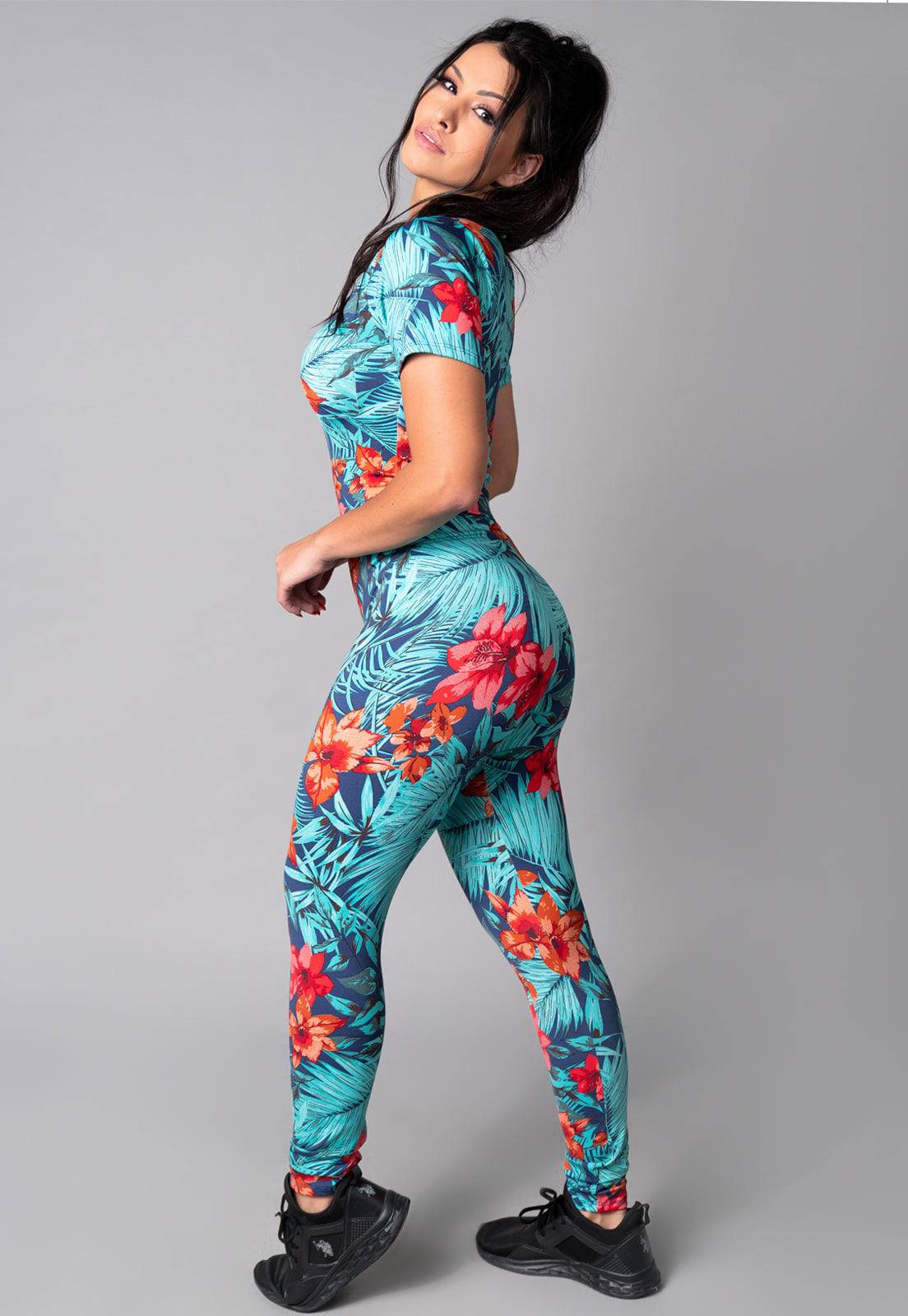 Macacão Longo Manga Curta Costa Fechada Mandala - MVB MODAS