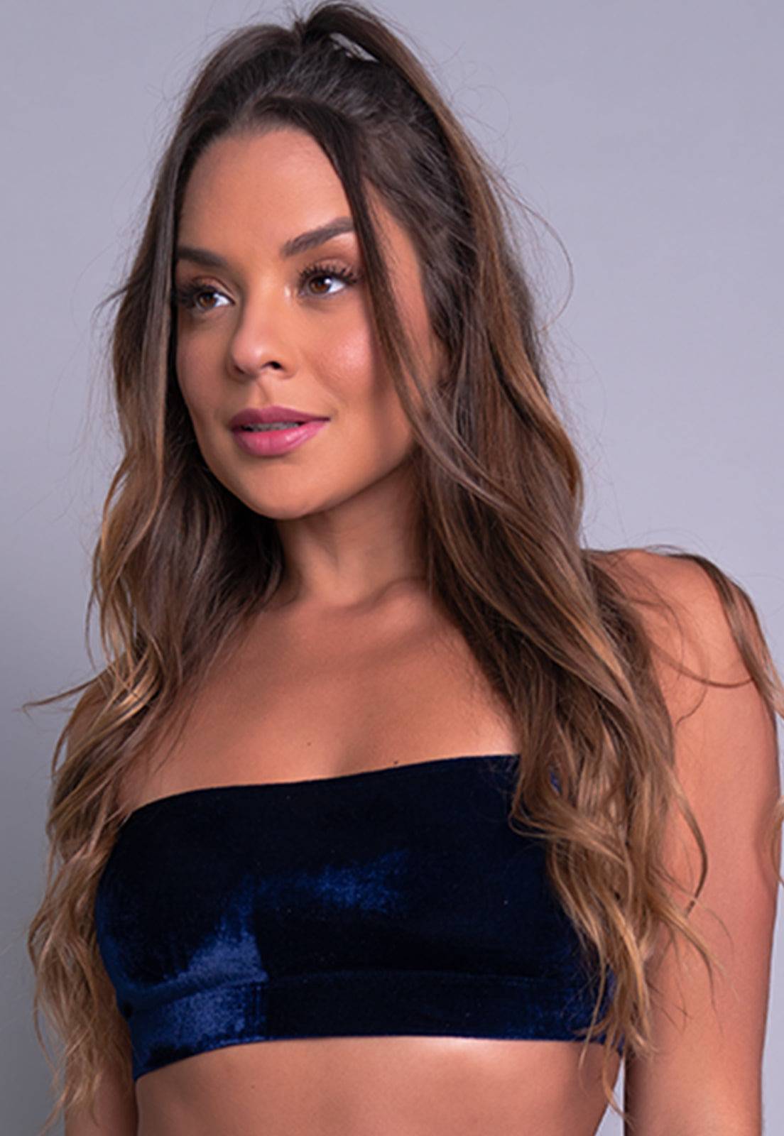 Top Veludo Molhado Vinho - MVB MODAS