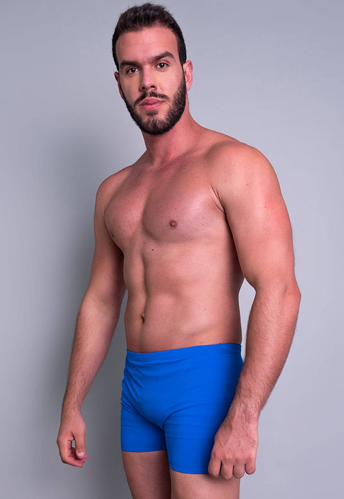 Sunga Boxer Short Lycra Azul - MVB MODAS