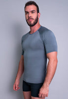 Camisa Térmica Masculina Manga Curta Segunda Pele Preta - MVB MODAS