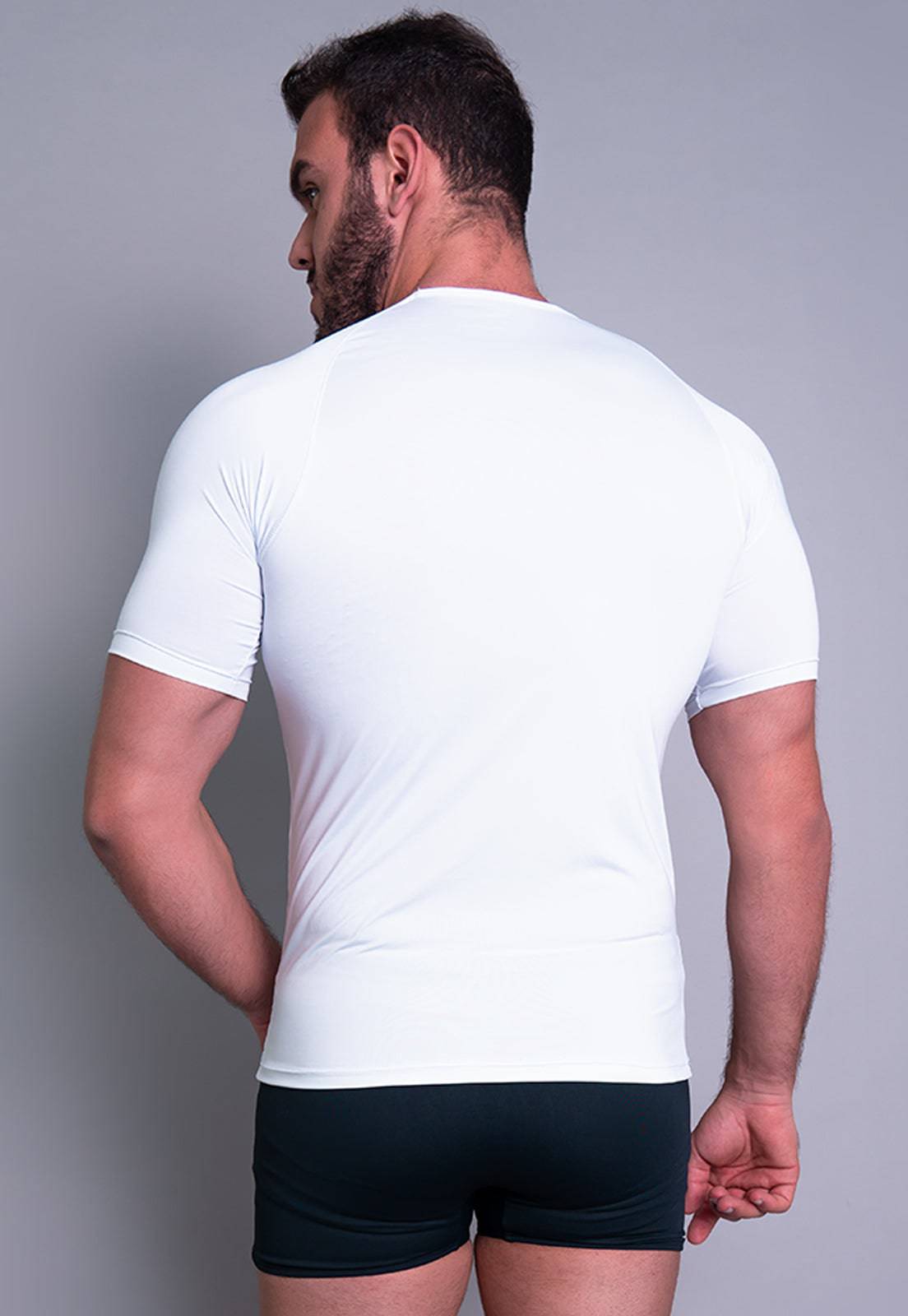 Camisa Térmica Masculina Manga Curta Segunda Pele Preta - MVB MODAS