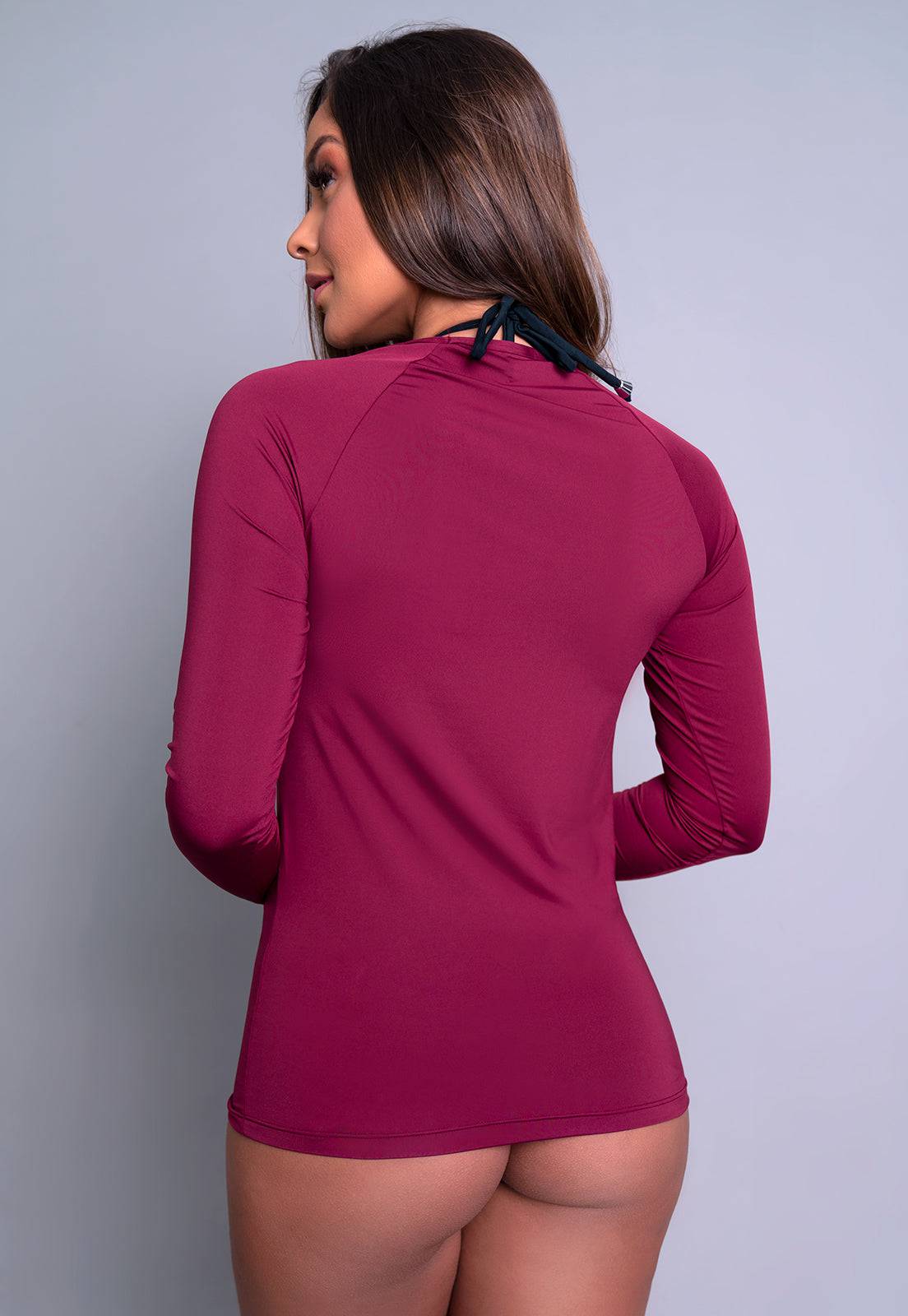 Camisa Térmica Feminina Segunda Pele Proteção Uv 50+ Branco - MVB MODAS