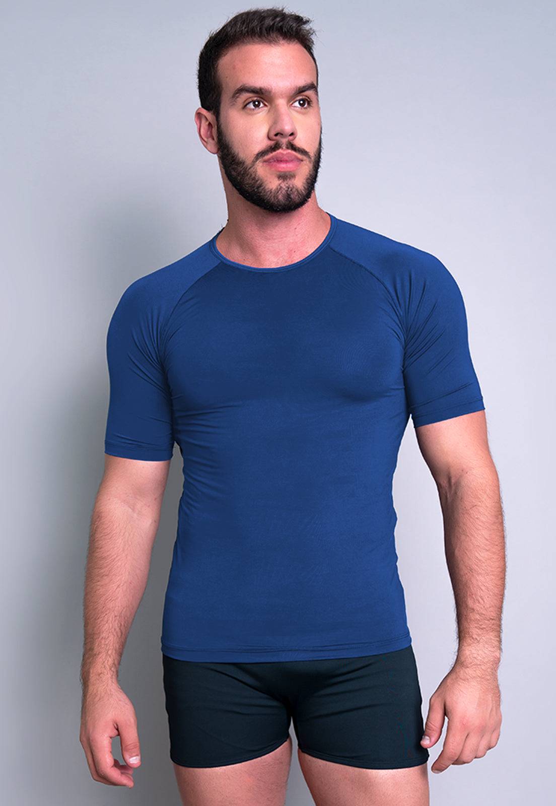 Camisa Térmica Masculina Manga Curta Segunda Pele Preta - MVB MODAS