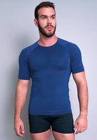 Camisa Térmica Masculina Manga Curta Segunda Pele Preta - MVB MODAS