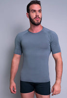 Camisa Térmica Masculina Manga Curta Segunda Pele Preta - MVB MODAS