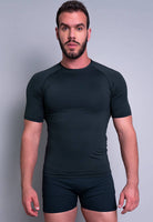 Camisa Térmica Masculina Manga Curta Segunda Pele Preta - MVB MODAS