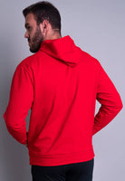 Casaco Moletom Masculino Flanelado Capuz Vermelho - MVB MODAS
