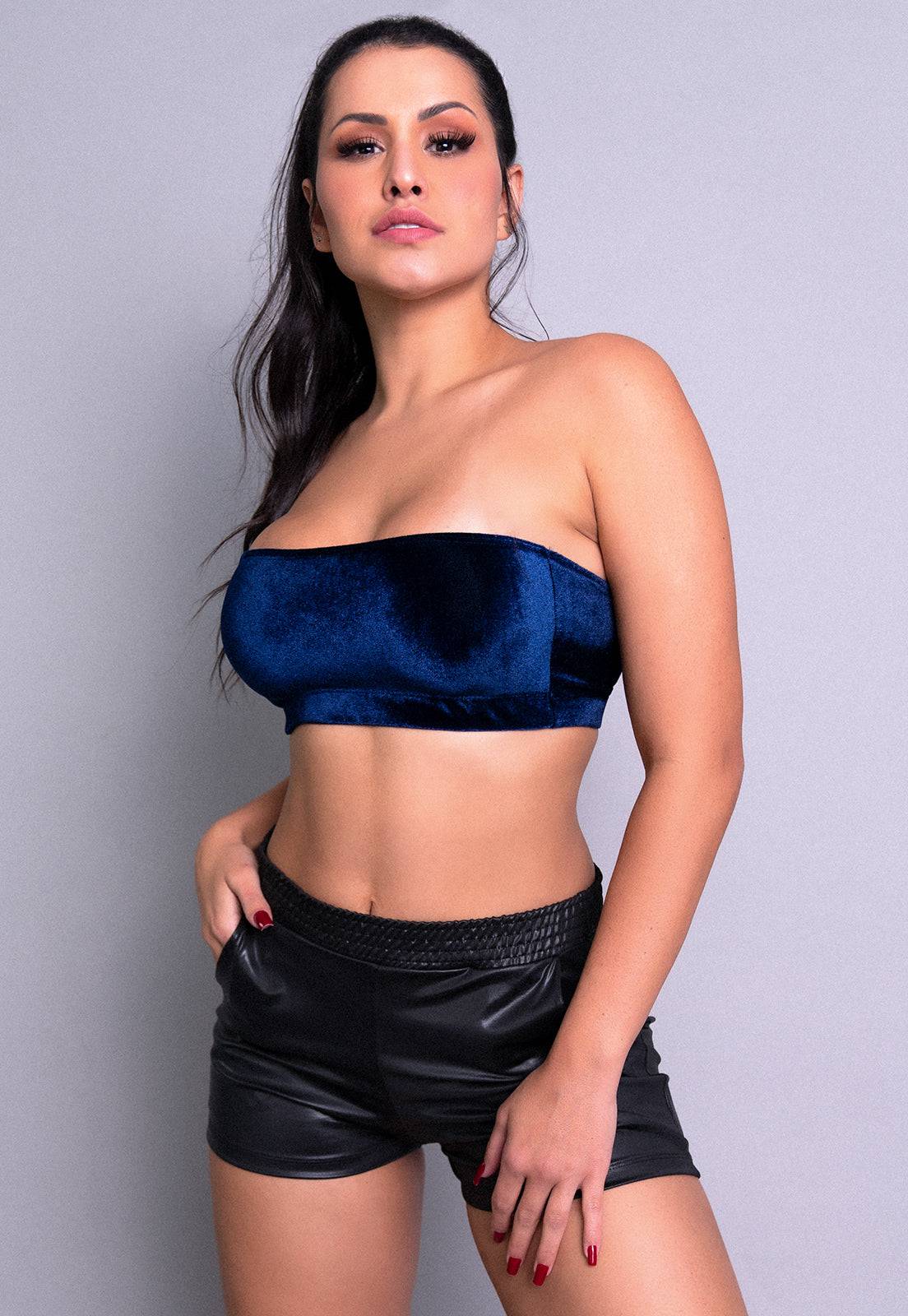 Short Cirrê Preto - MVB MODAS