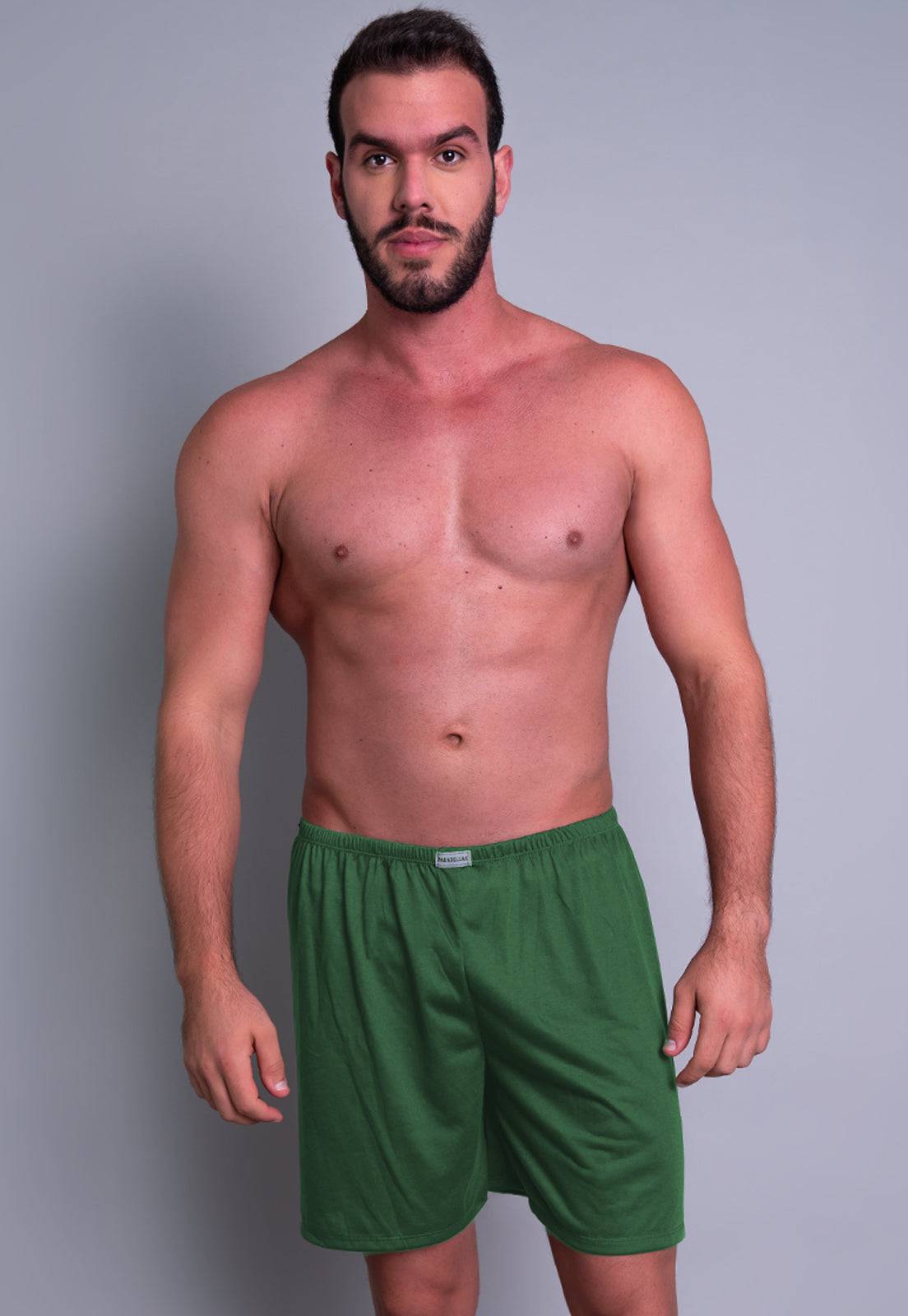 Short Curto Pijama Malha Verde - MVB MODAS