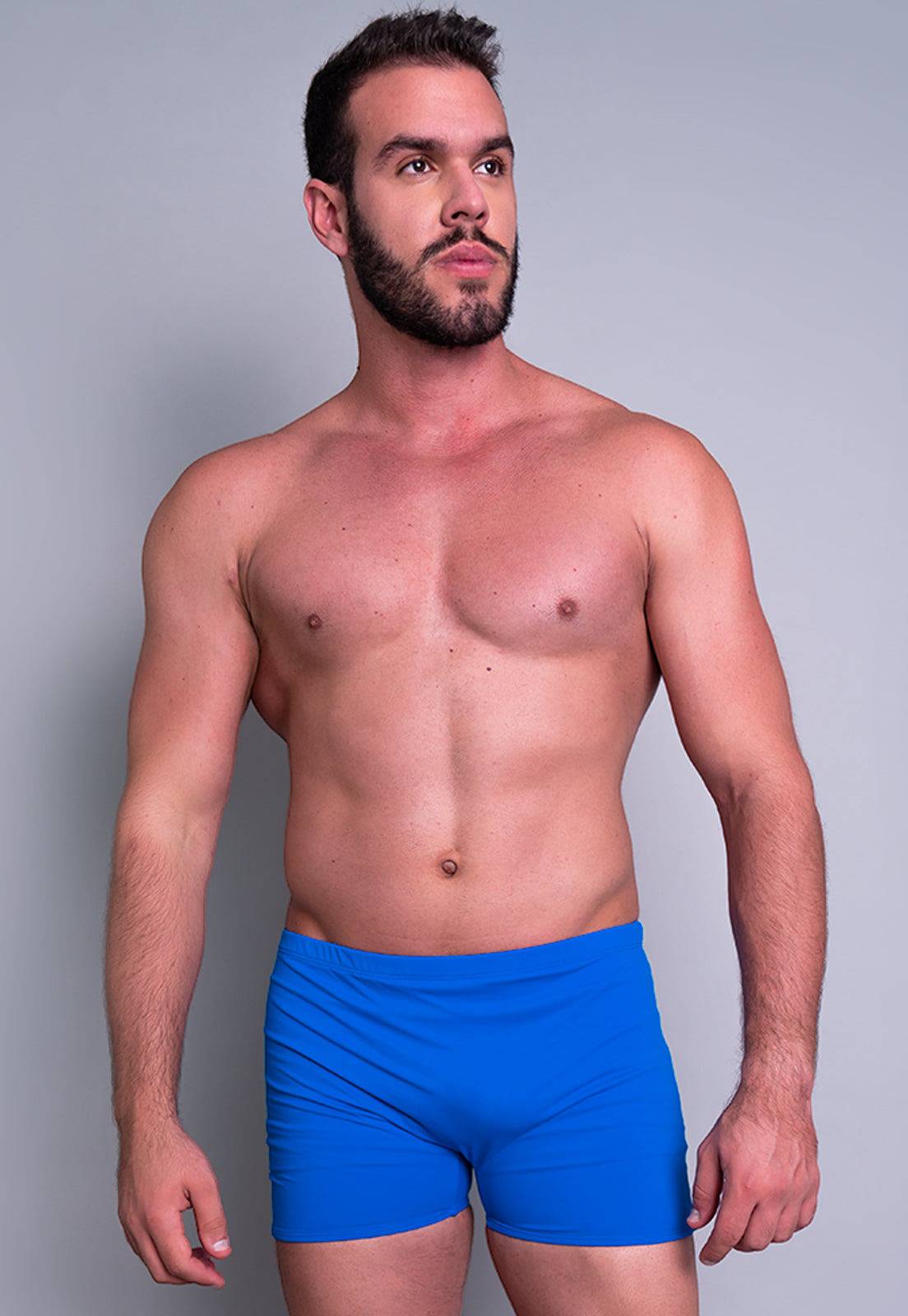 Sunga Boxer Short Lycra Azul - MVB MODAS