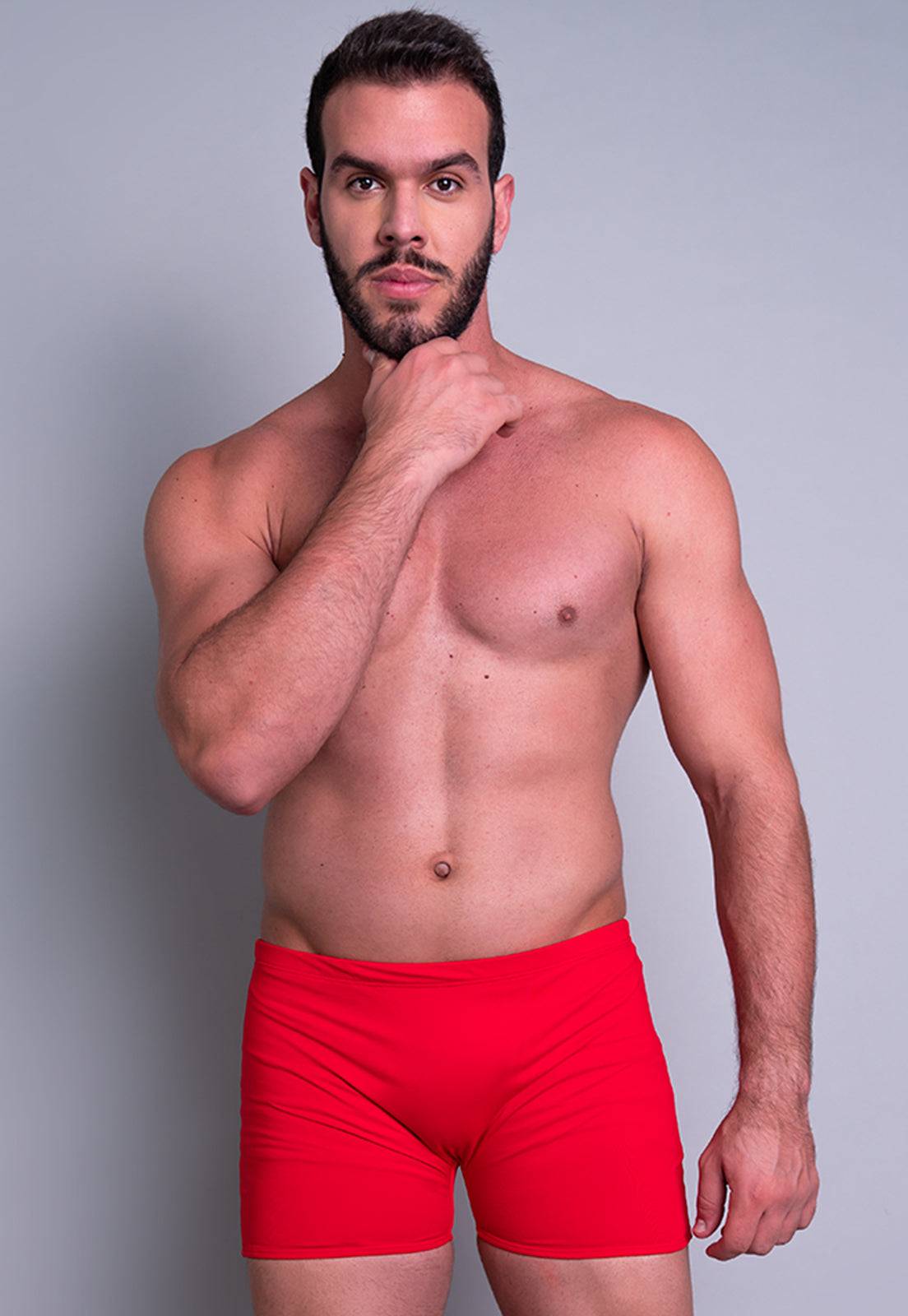 Sunga Boxer Short Lycra Azul - MVB MODAS