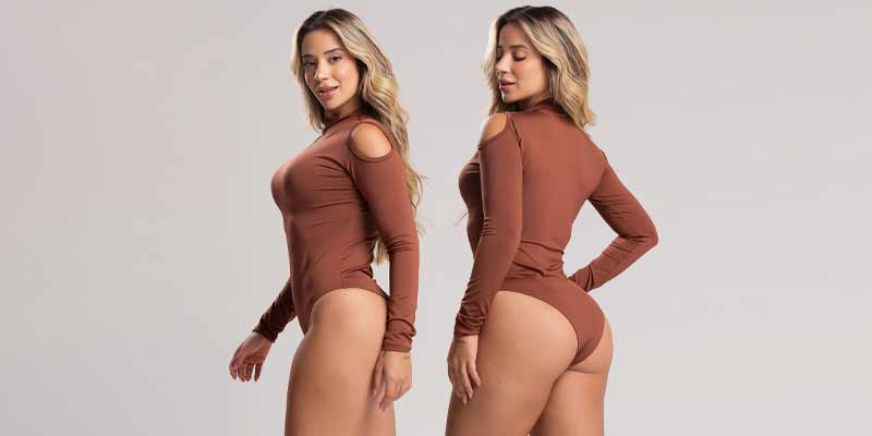 Body Manga Longa Gola Alta Ombro Vazado: Elegância, Versatilidade e Conforto