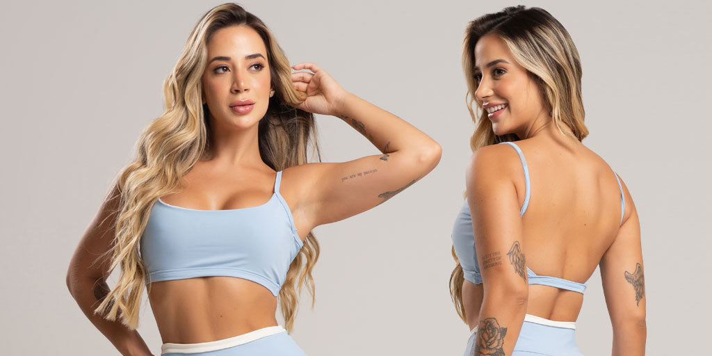 A elegância das costas nuas: o Top Alcinha Costas Nua Poliamida é o novo desejo fitness do Outono 2025!