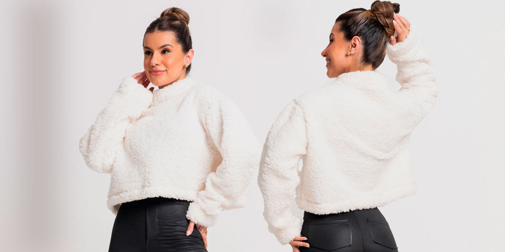 Descubra o Novo Must-Have para o Inverno: O Casaco Cropped Flanelado Teddy!
