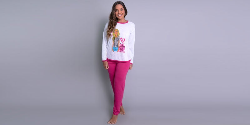 Pijama Longo Manga Comprida Fechado