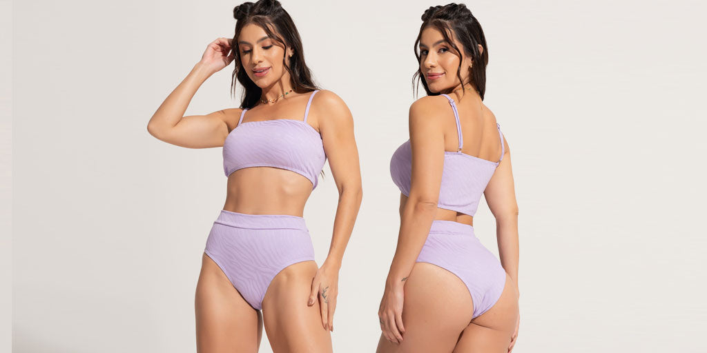 Biquíni Top Faixa Hot Pants Texturizado Jacquard – elegância, conforto e tendência em um só look