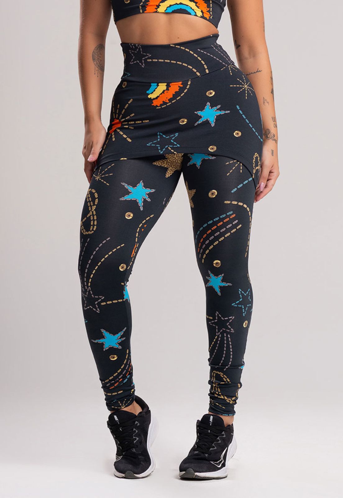 Calça Legging Suplex Saia Tapa Bumbum Marrom – MVB MODAS