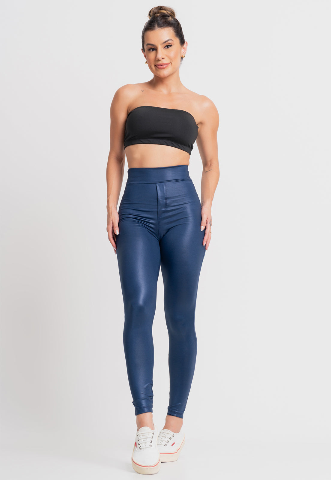 Calça Cirre Disco Hot Pants Azul - MVB MODAS