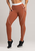 Calça Legging com Elástico Cintura Alta Feminina Poliamida Preto - MVB MODAS