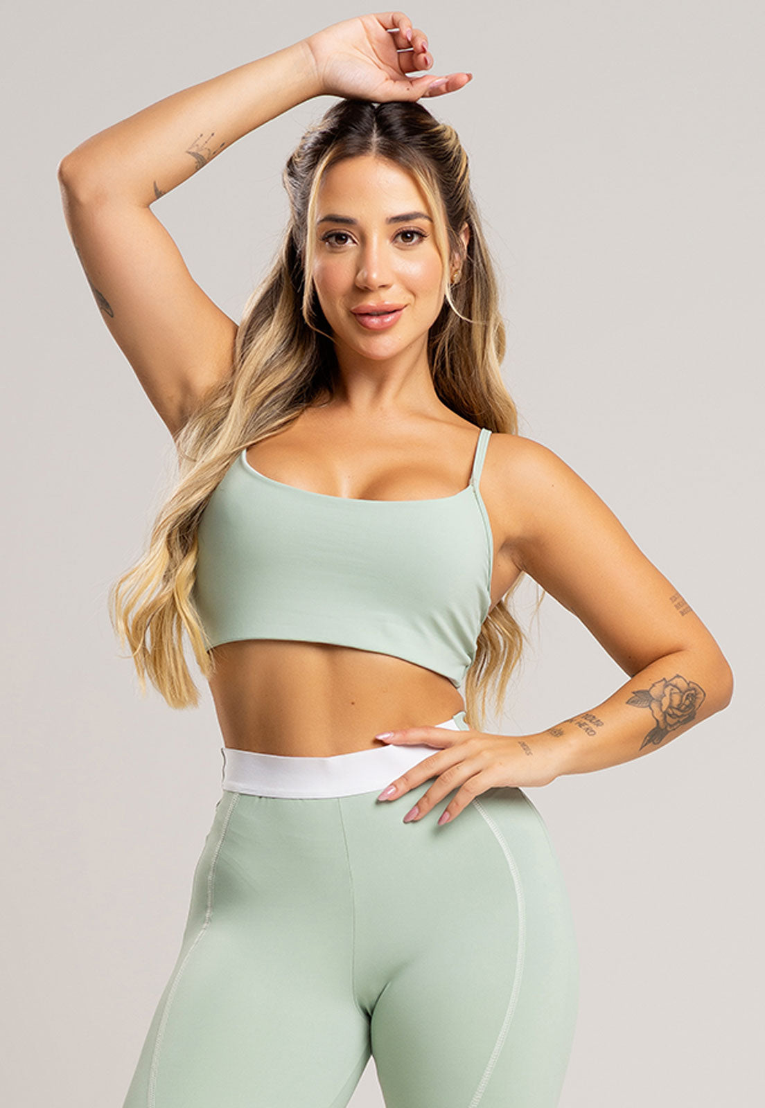 Top Duplo Alcinha de Regulagem Poliamida Preto - MVB MODAS