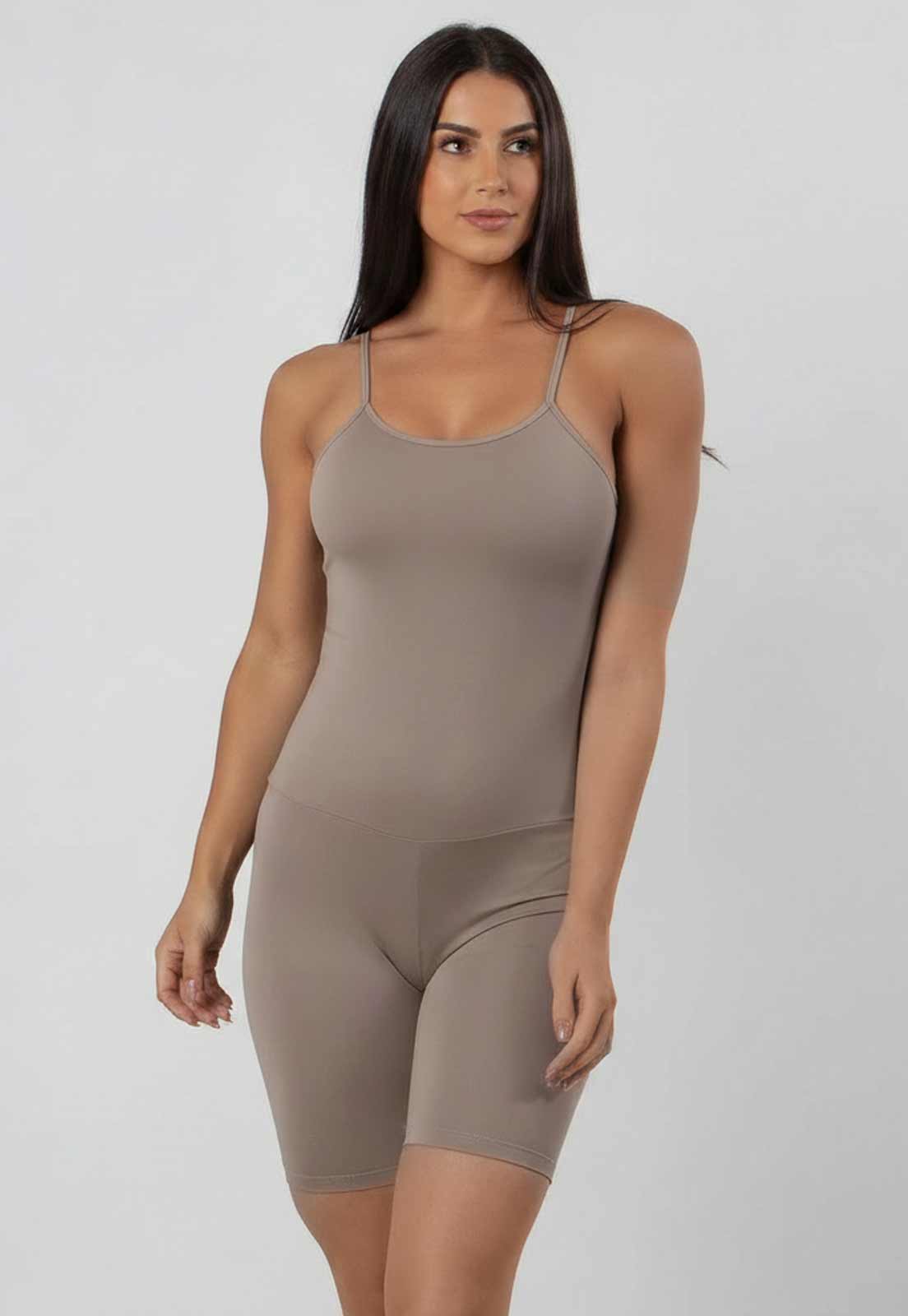 Macaquinho Anágua Segunda Pele Preto - MVB MODAS